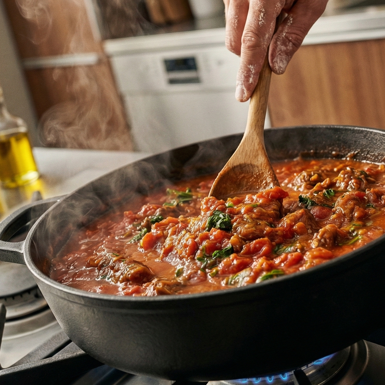 Funcionário feliz recebendo cesta